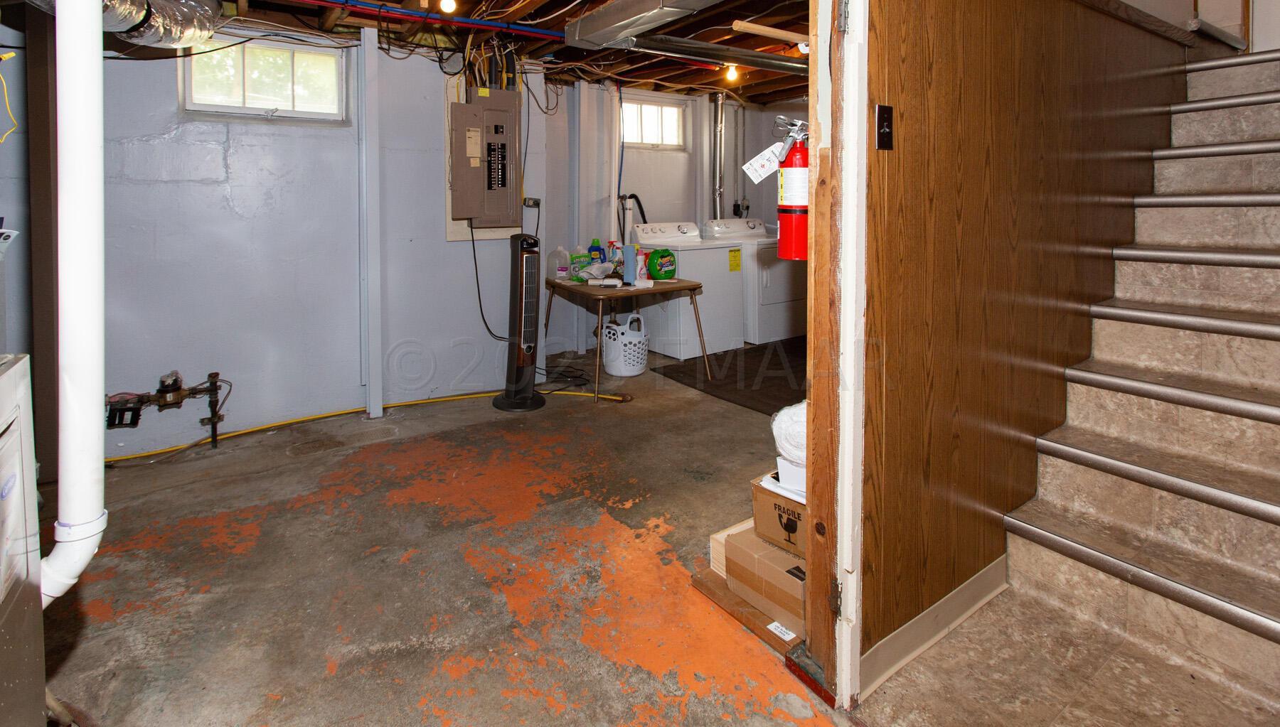 Basement entrance to mech/laundry