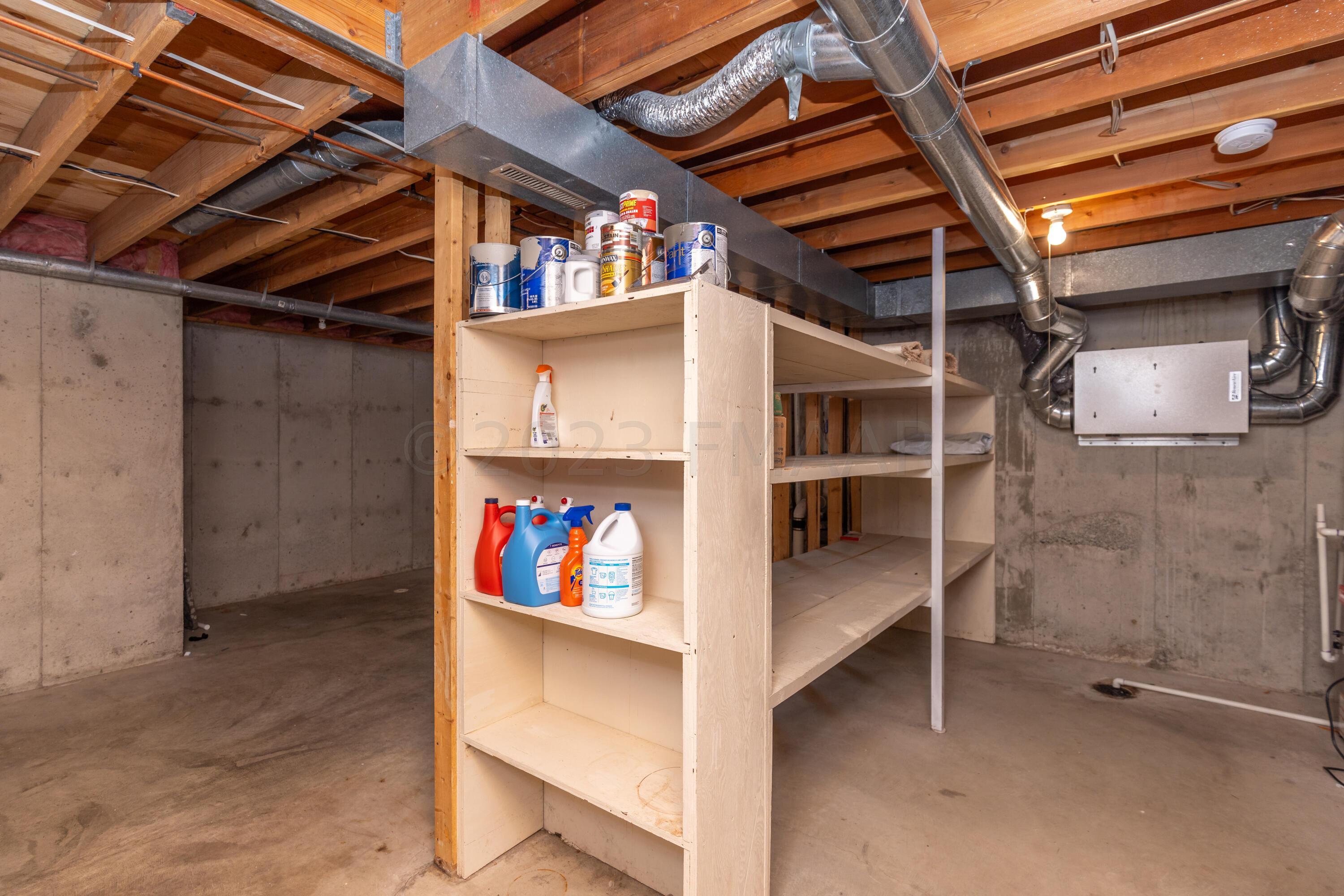 Basement-tons of storage!