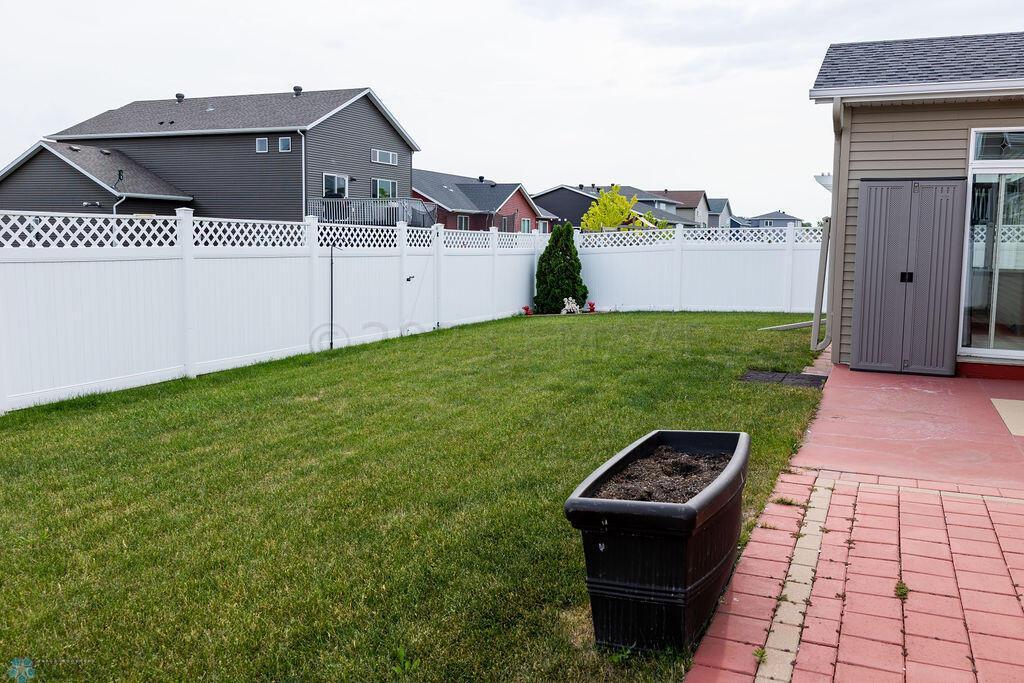 Fenced yard