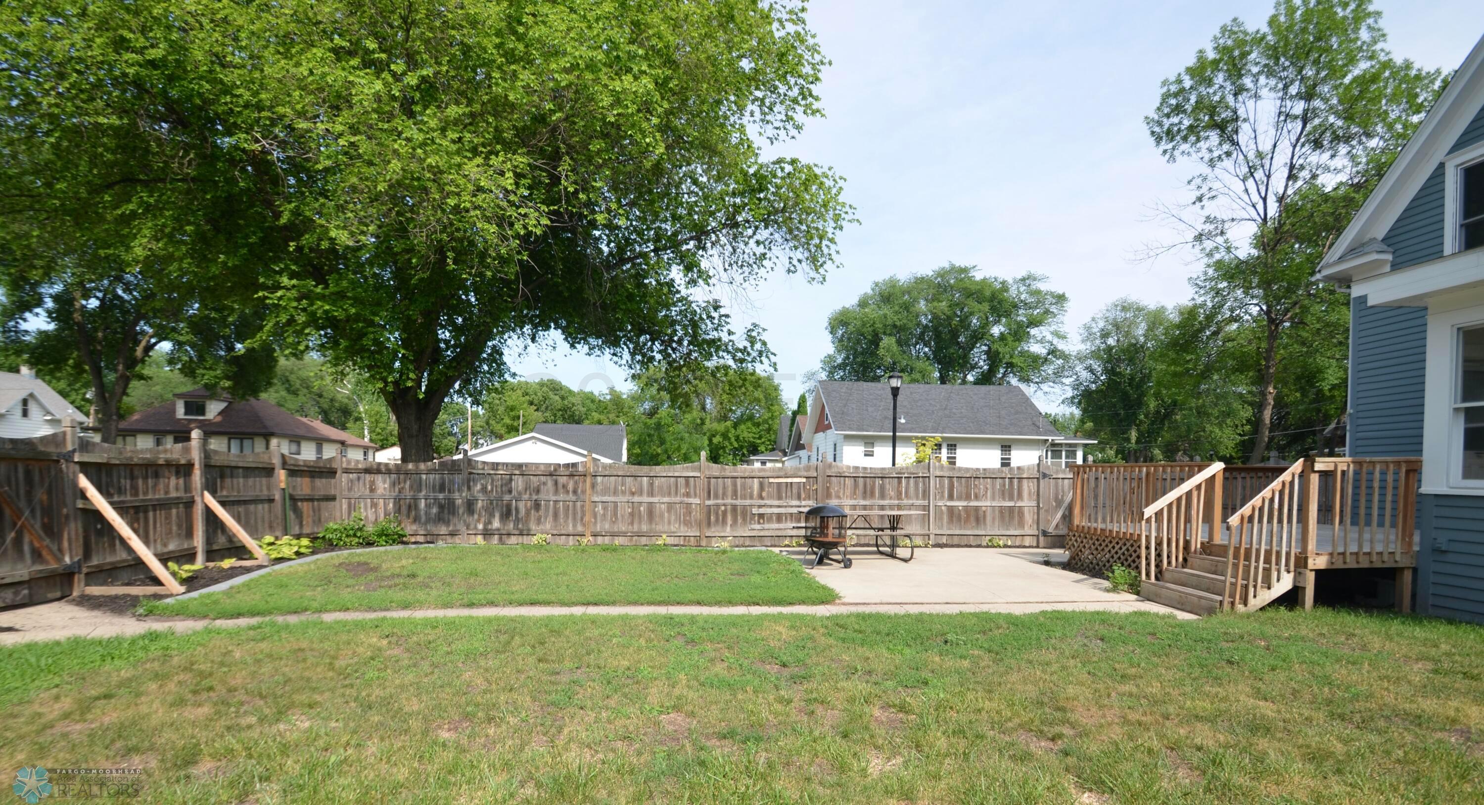 Fenced backyard