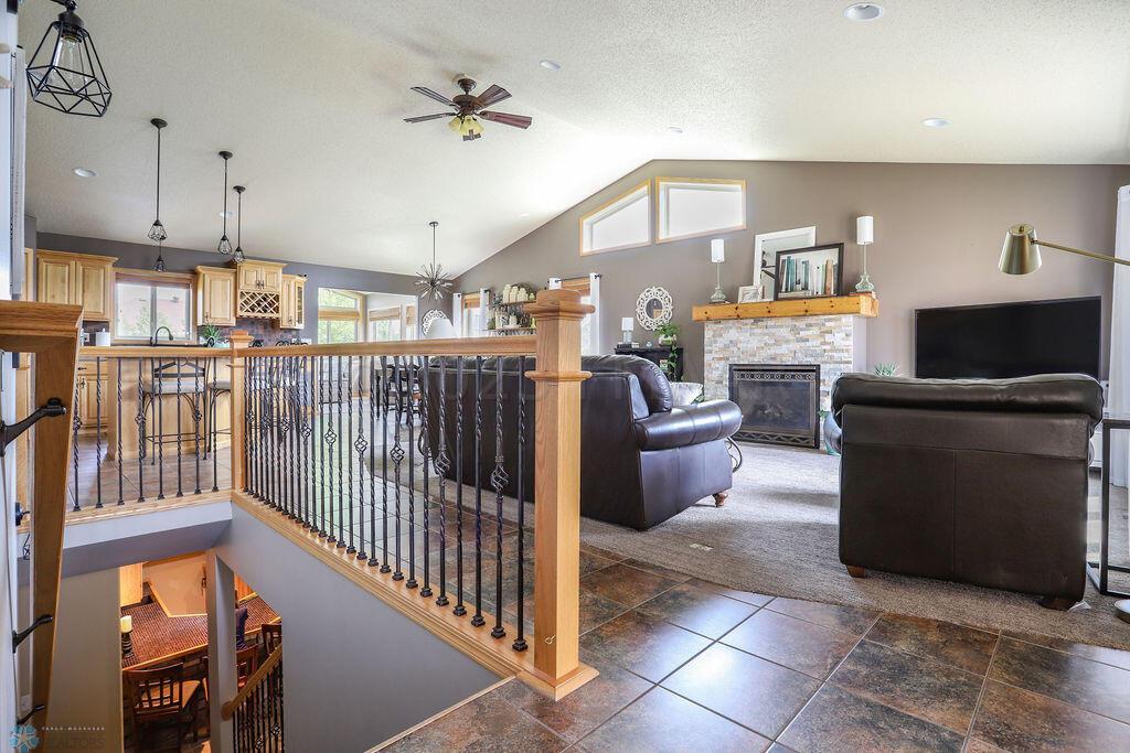 Living room to basement