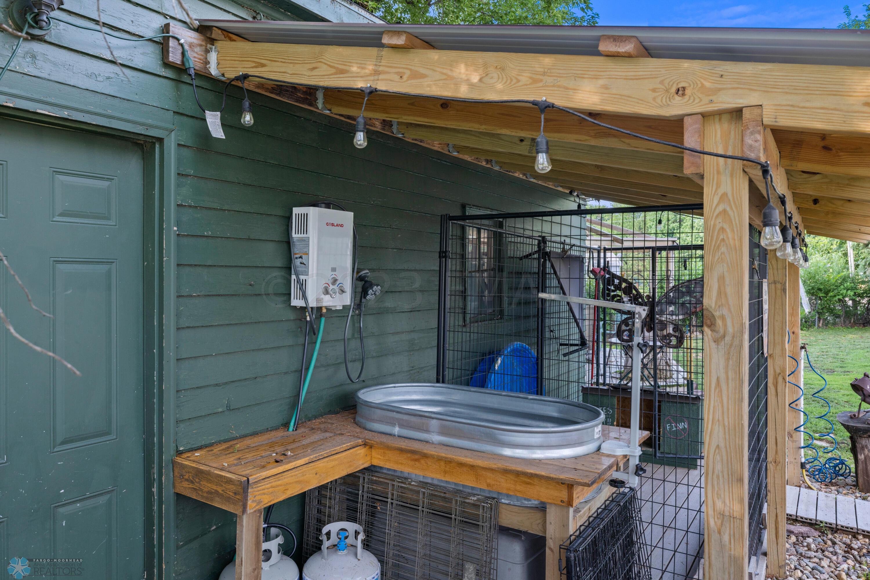 Wash area off of garage