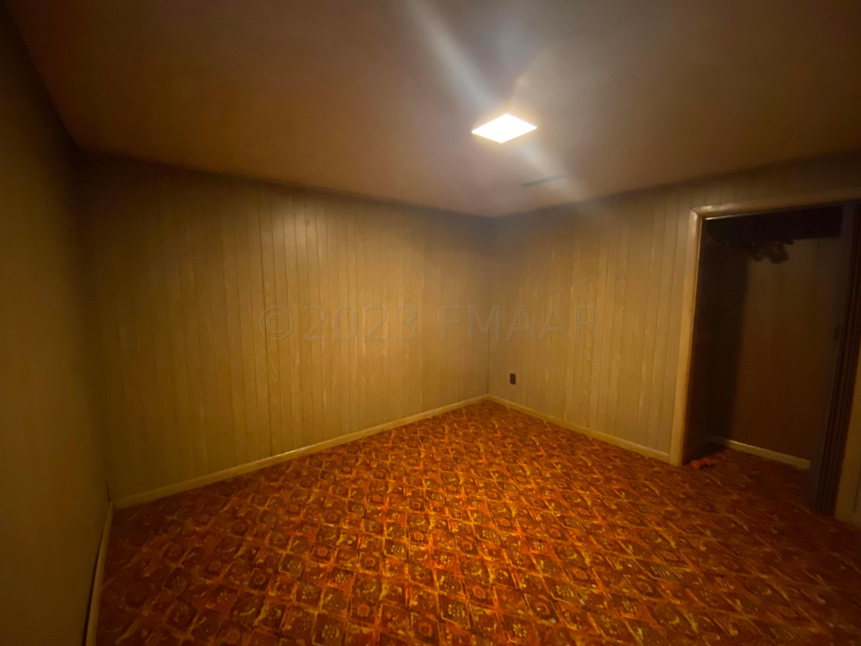 Finished basement room