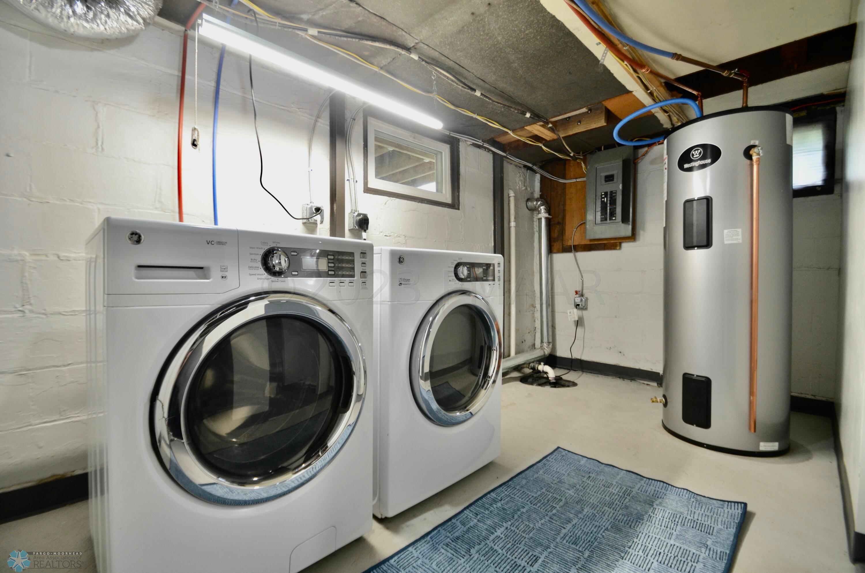 Laundry in basement