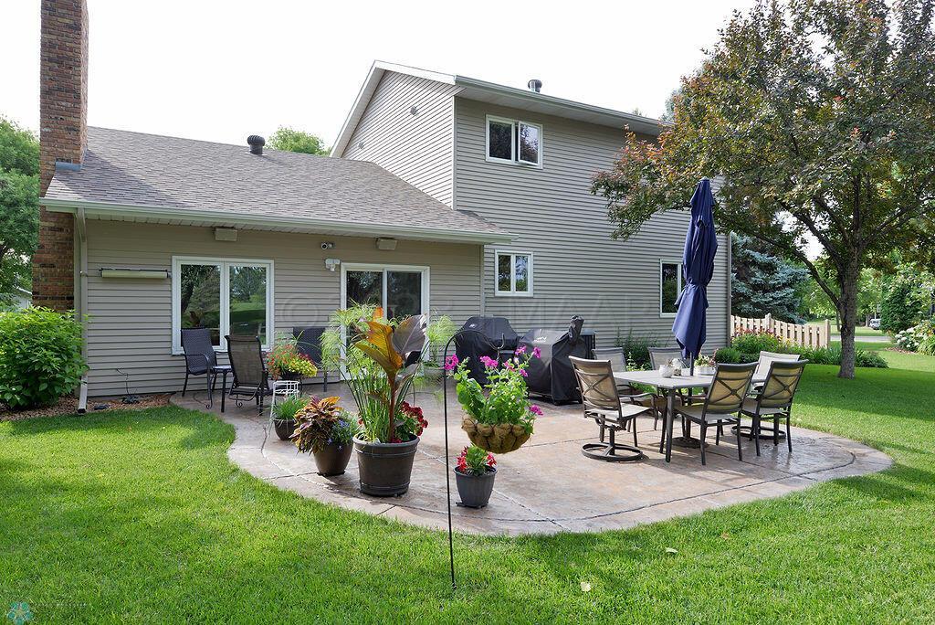 Spacious Stamped Concrete Patio