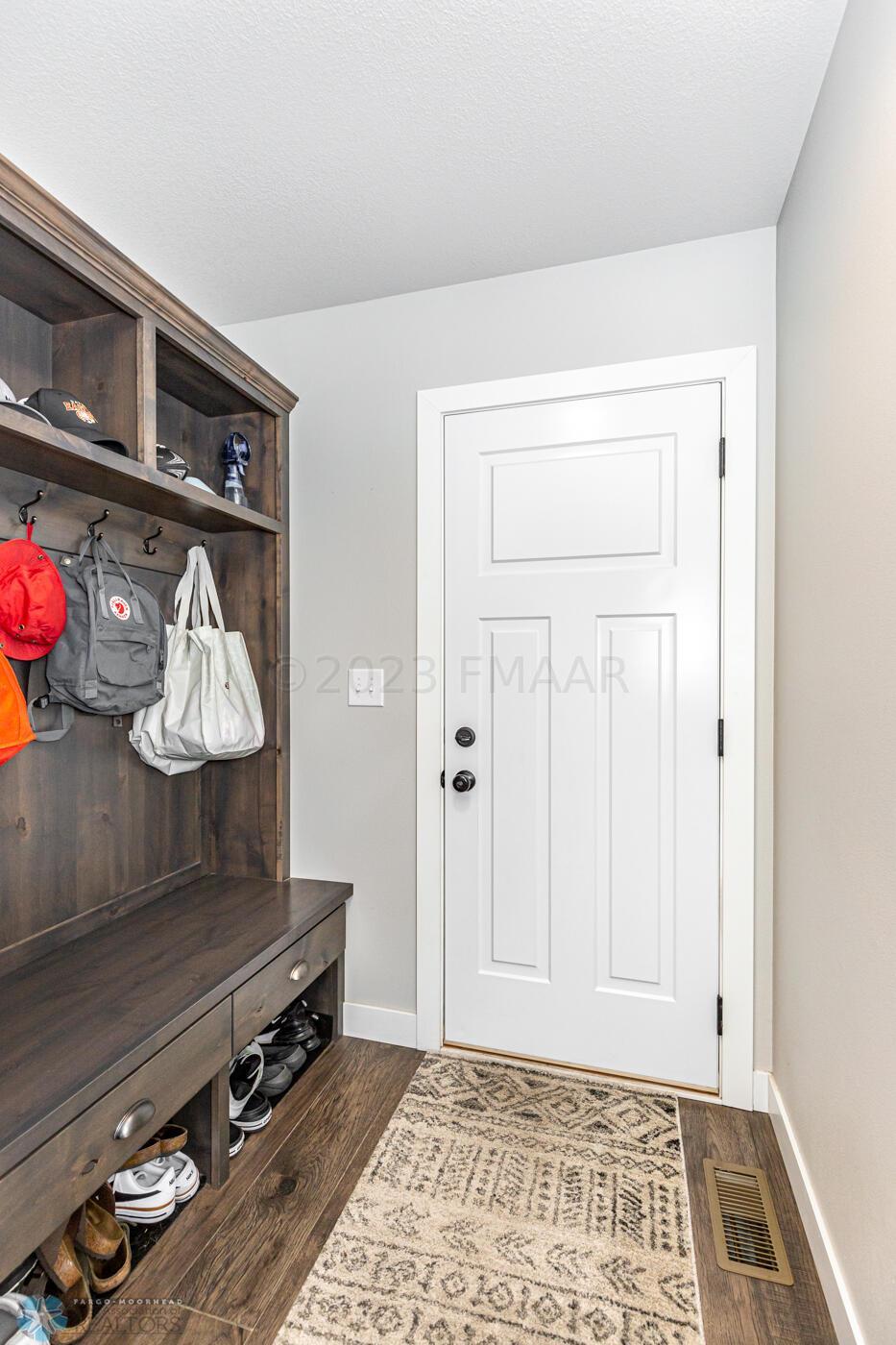 Mudroom entrance from garage