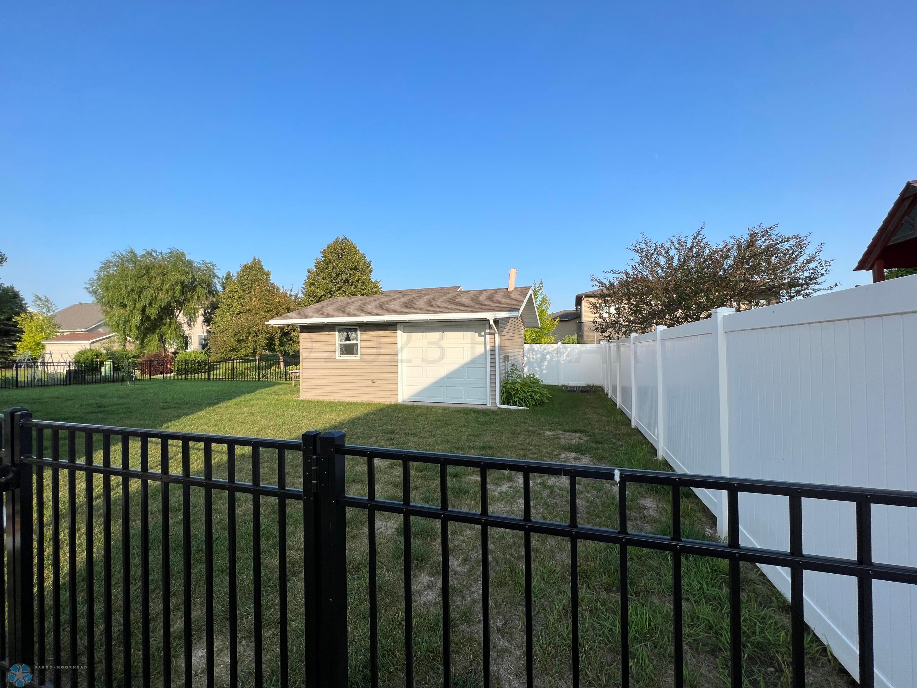 Fully fenced yard