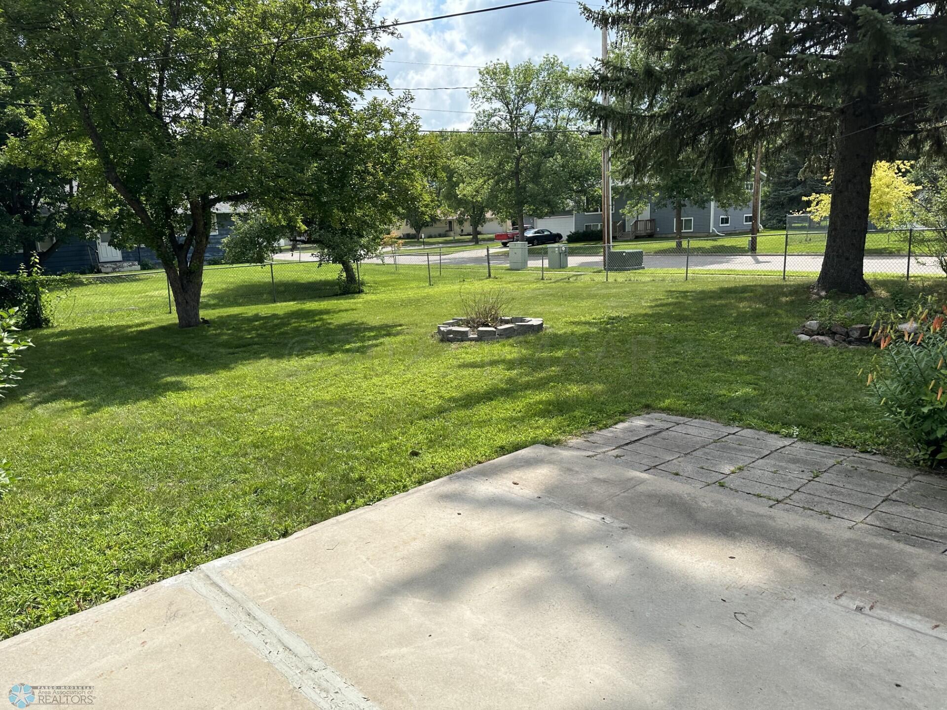 Fenced backyard