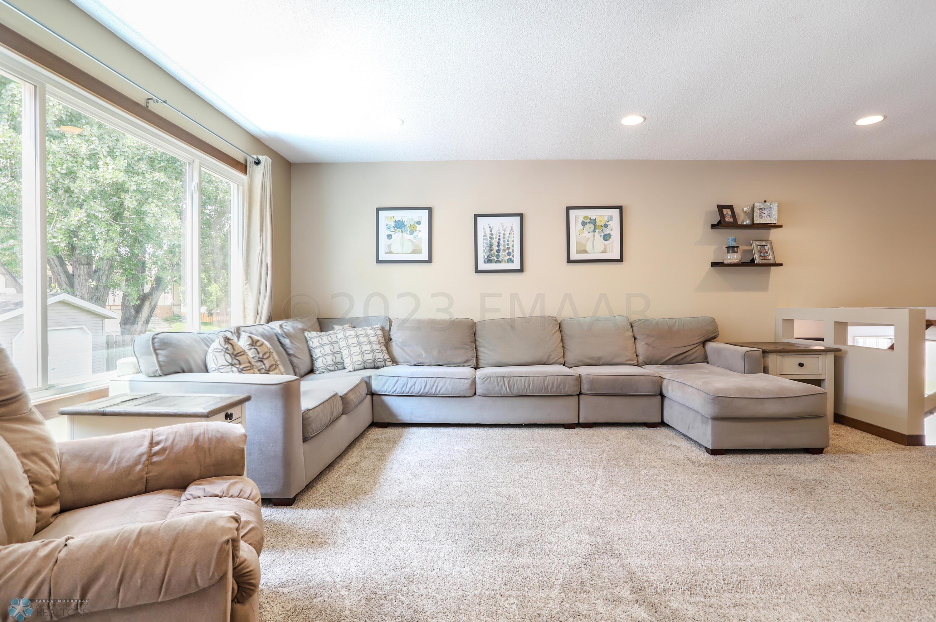 Living room with natural lighting