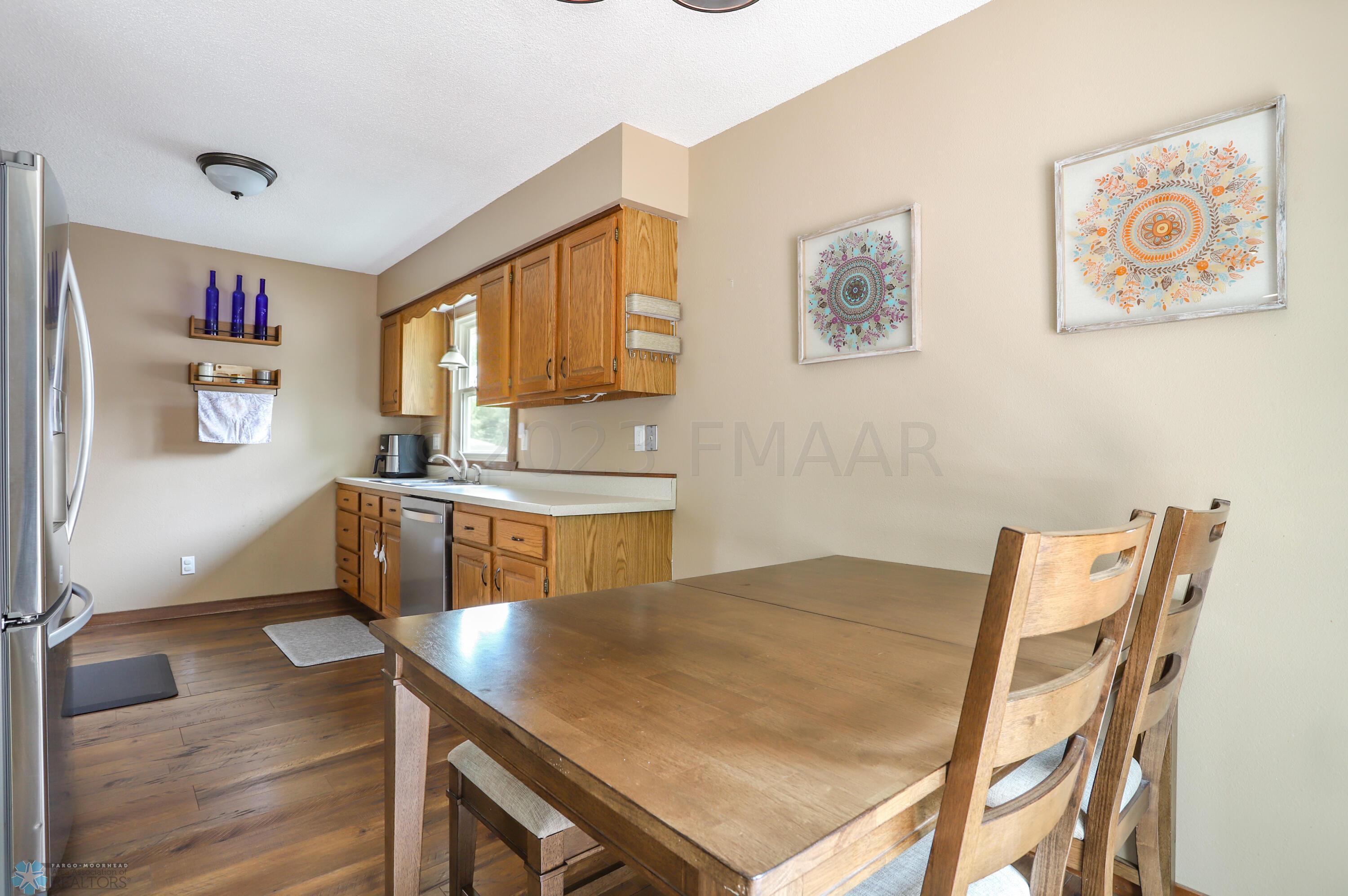 Dining room into kitchen