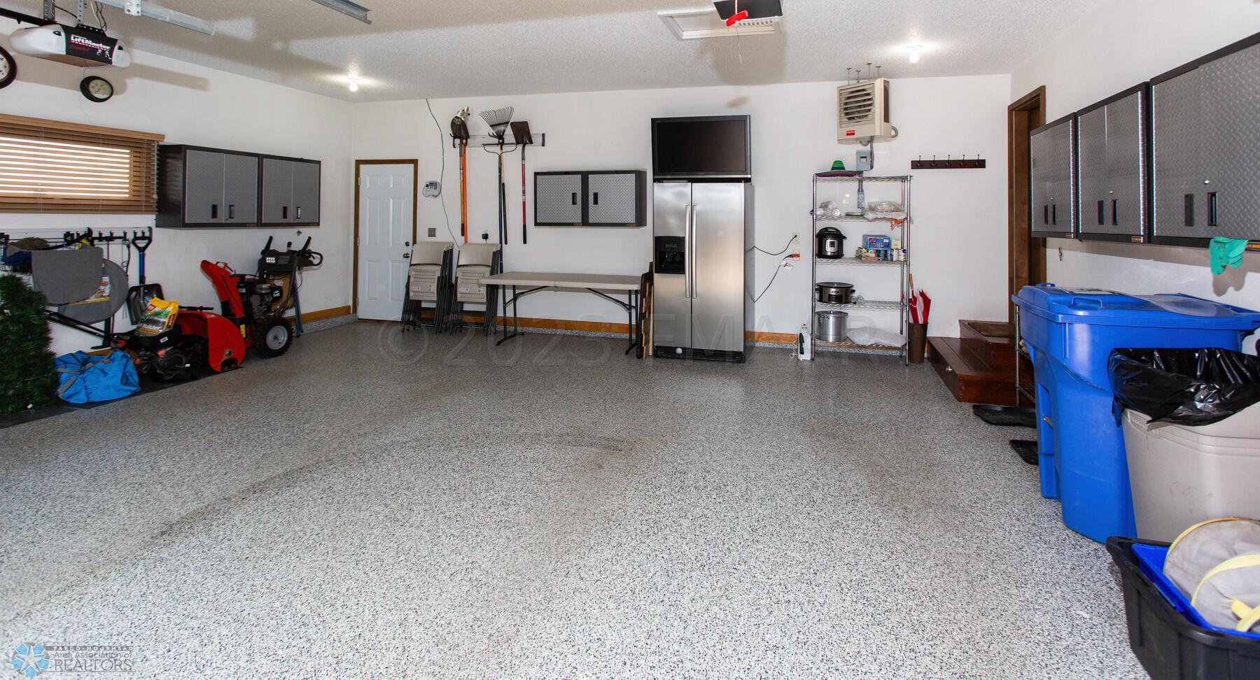 Finished & Heated Garage w/Epoxy Floor