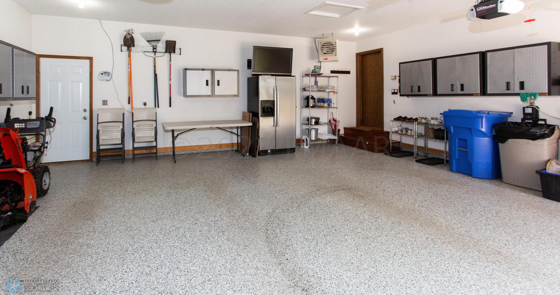 Finished & Heated Garage w/Epoxy Floor