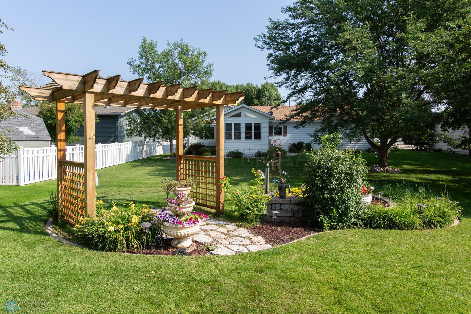 Pergola flower bed!
