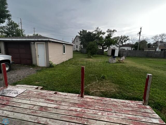 shed and yard