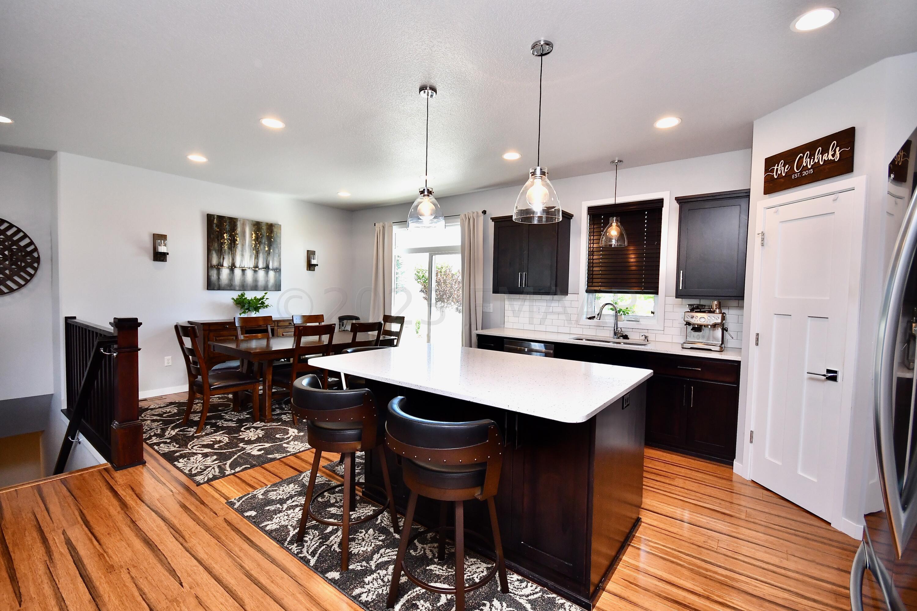 Kithen open to Dining Area