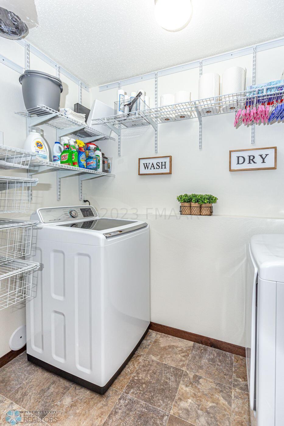 Laundry with shelving!