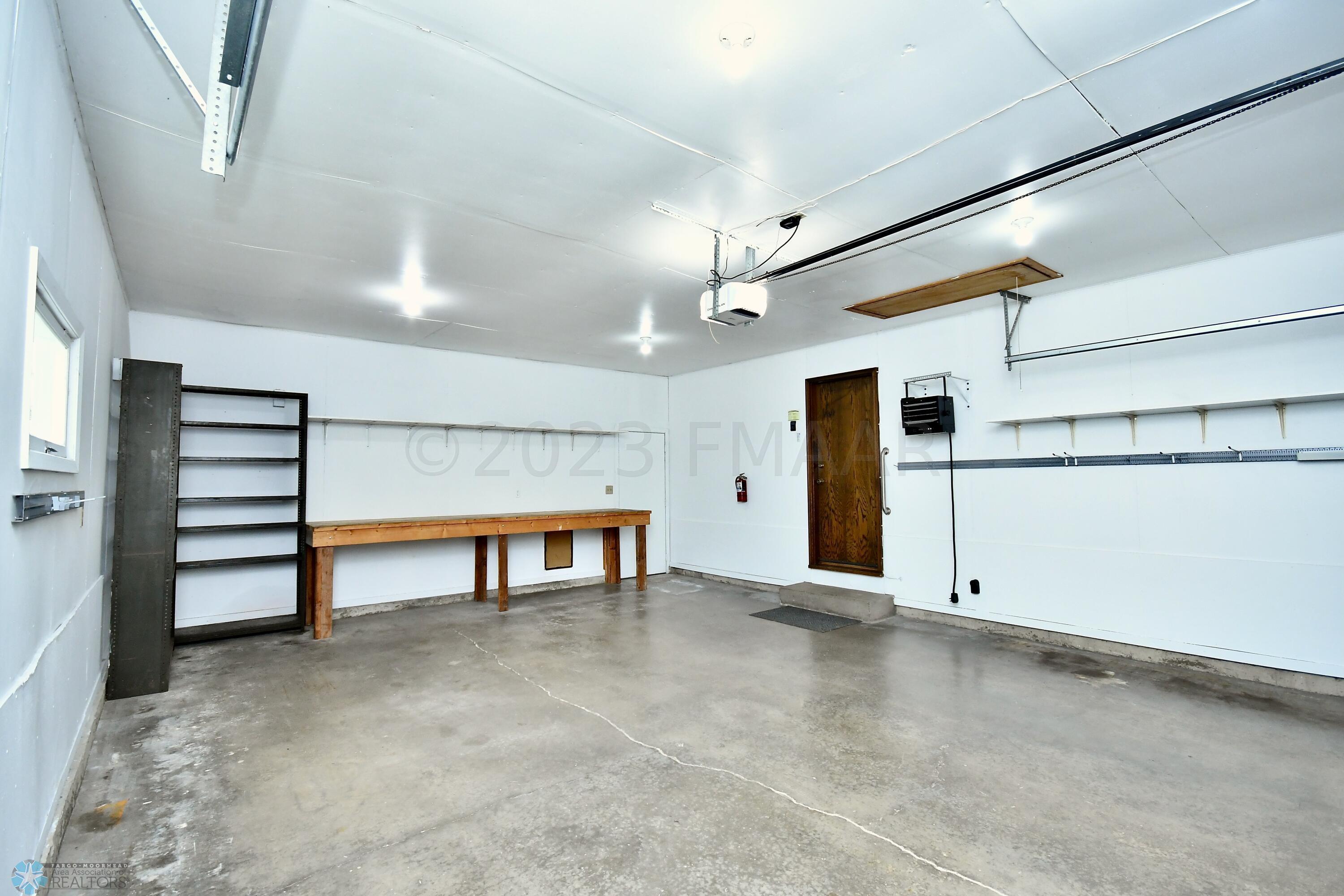 Finished garage