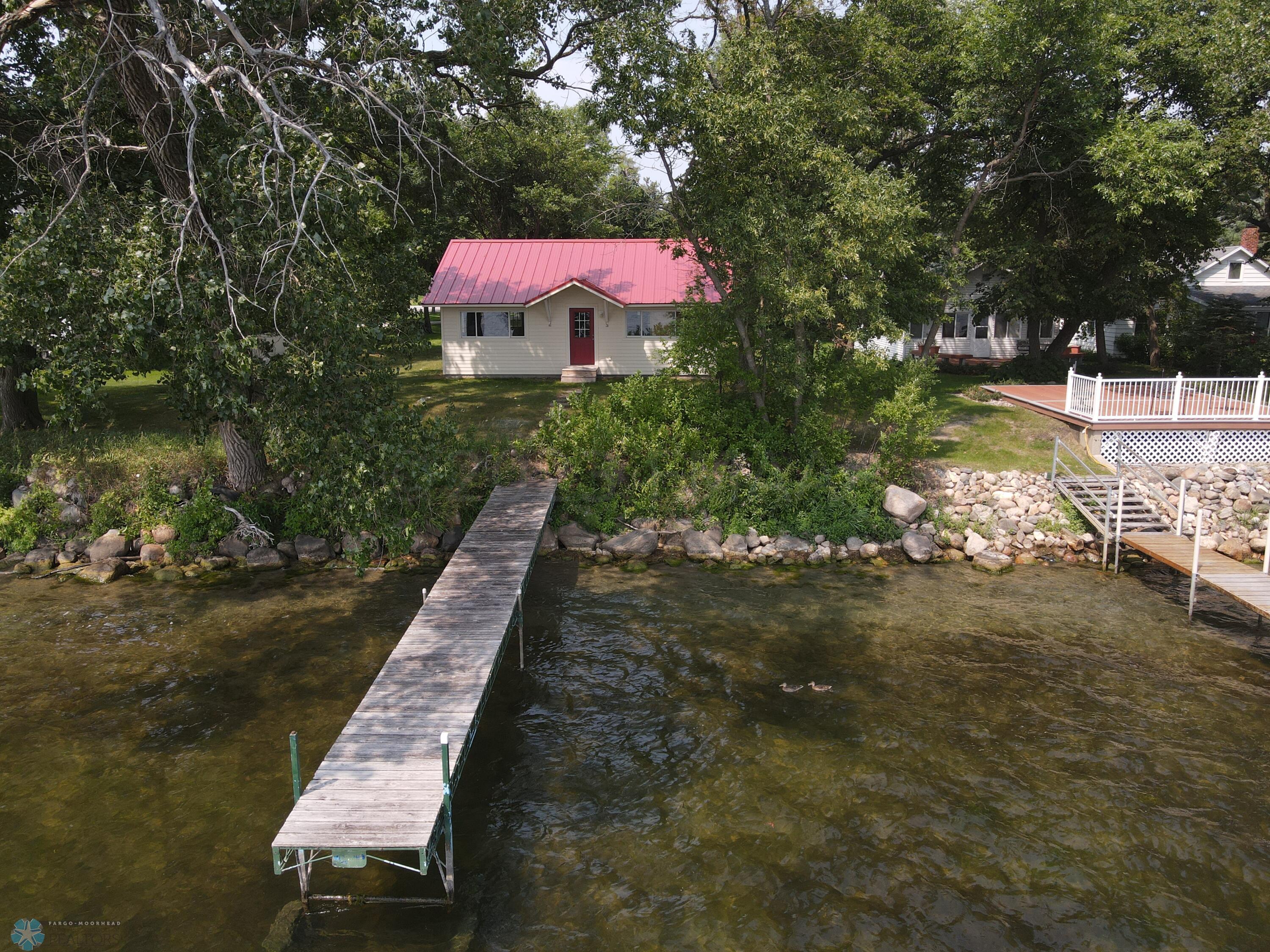 Lake side of home