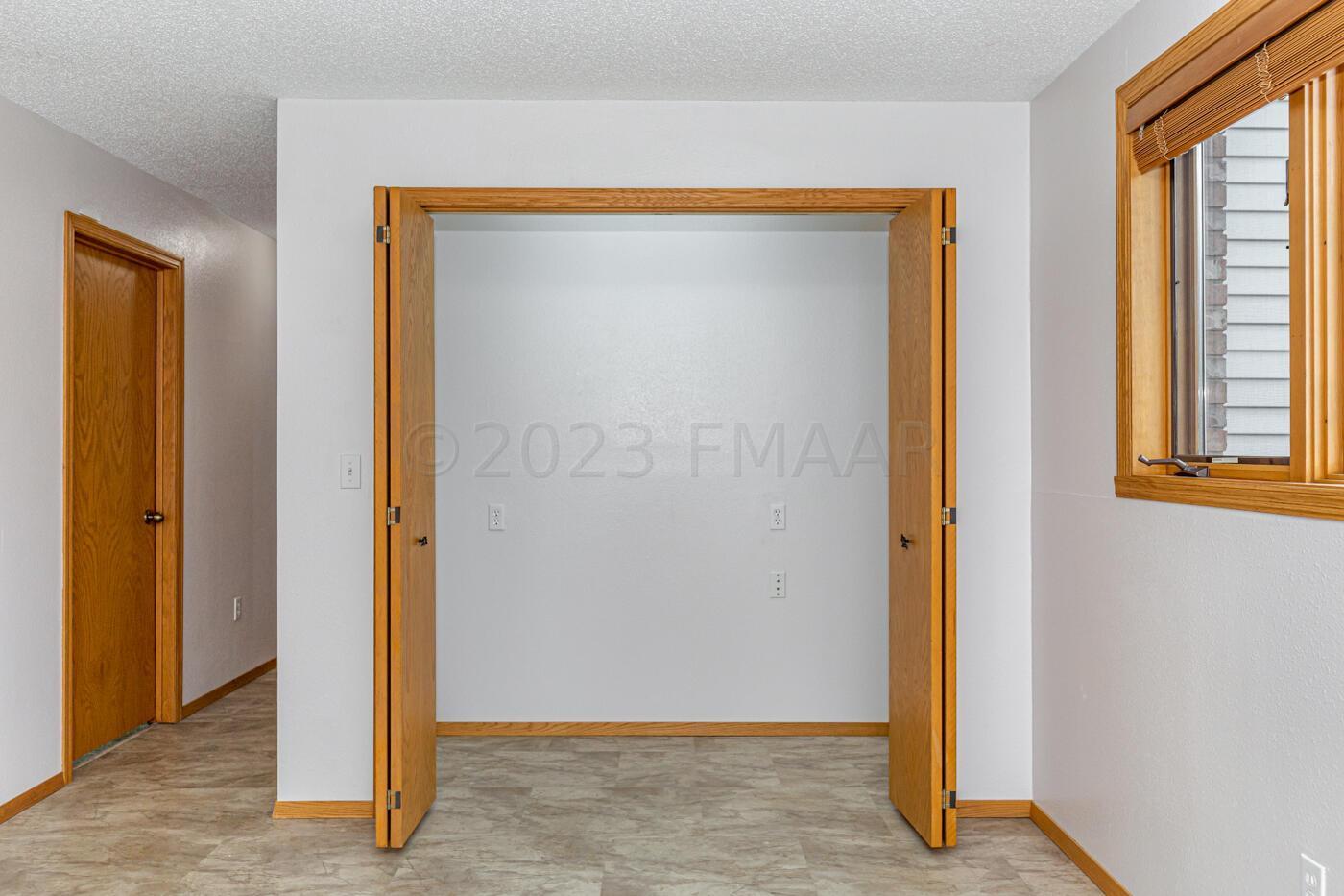 Oversized closet with tv hookups