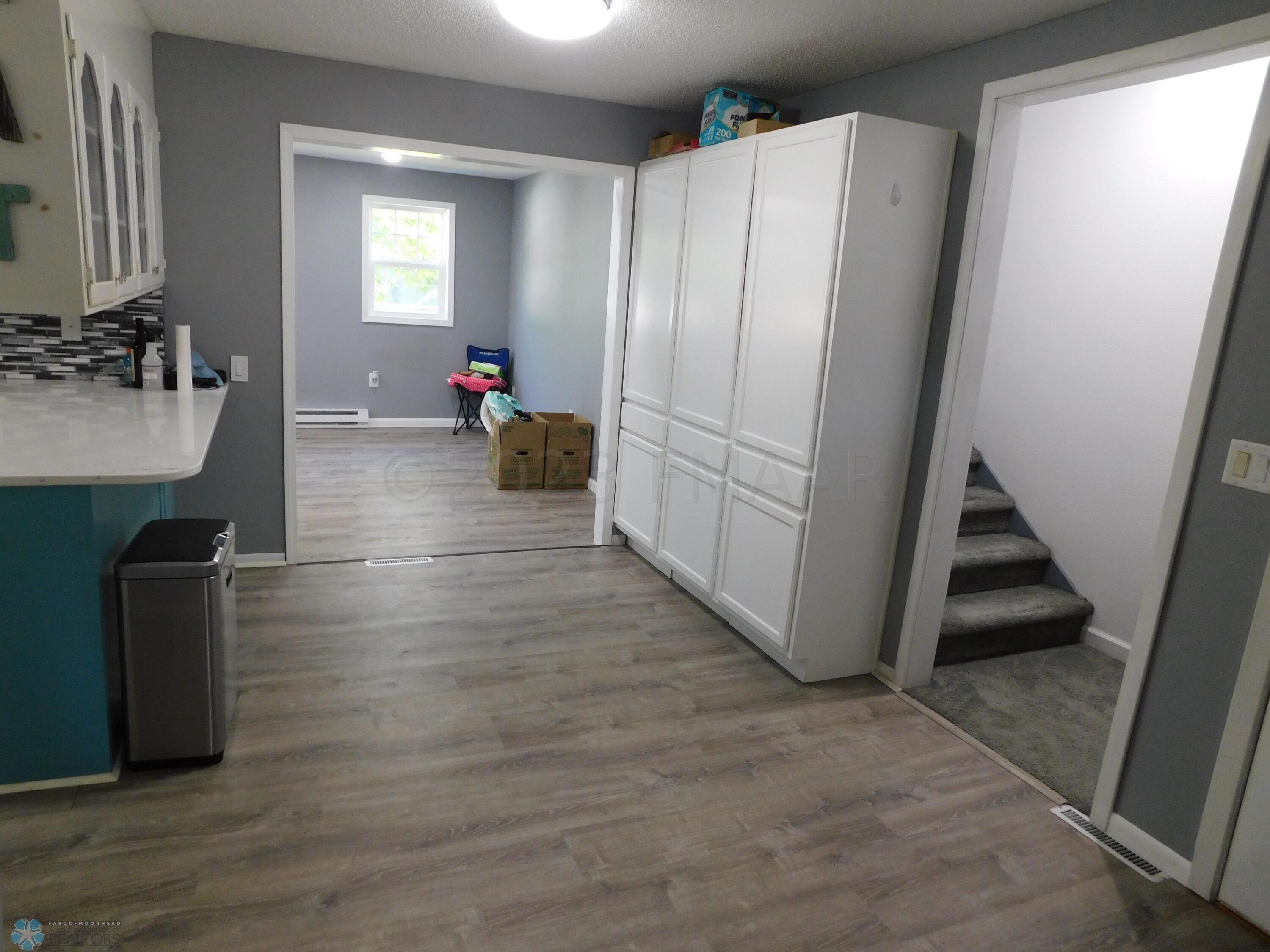 cabinets/walk way