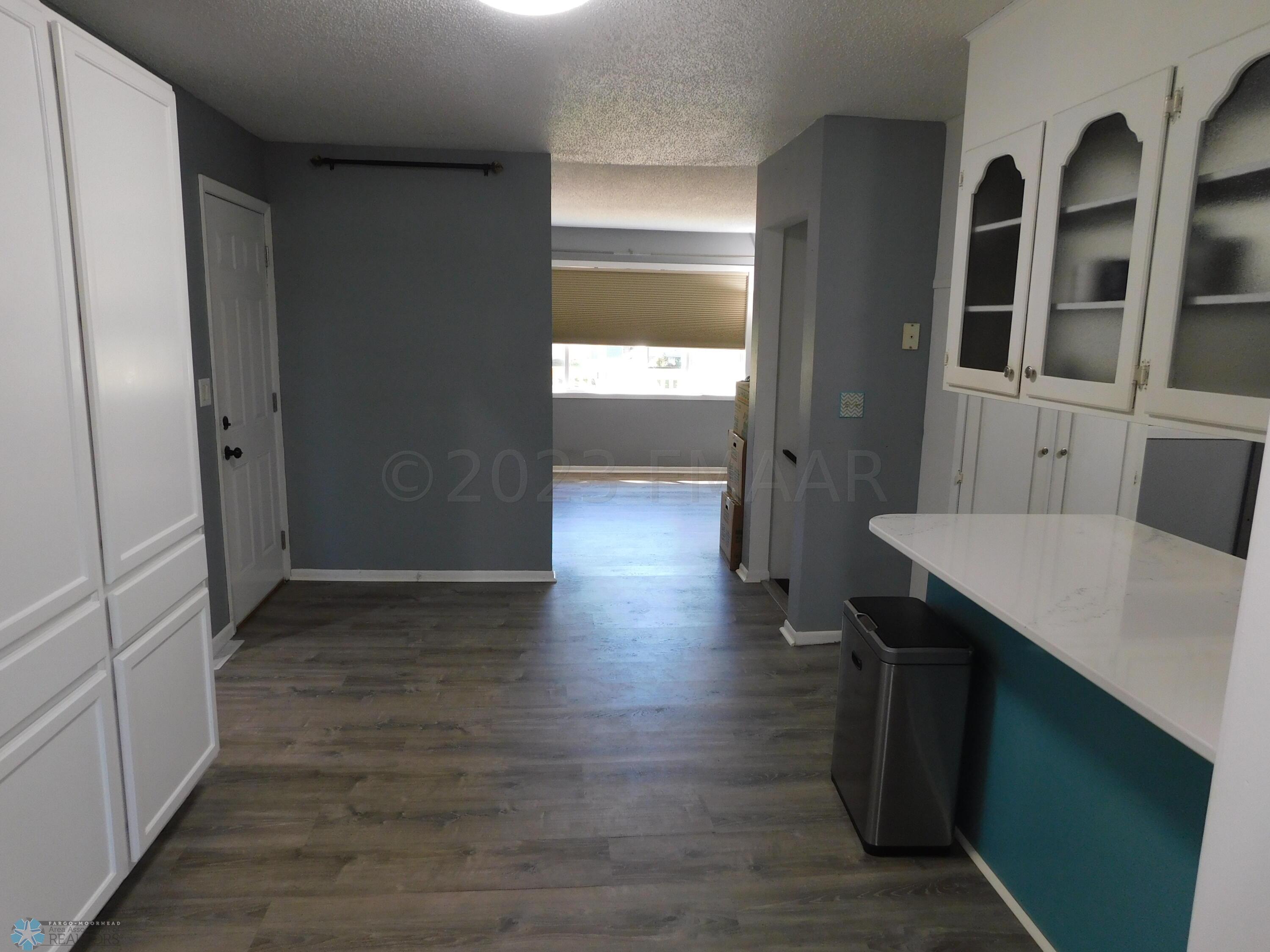 cabinets/walk way