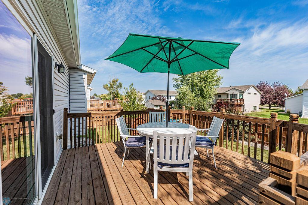 Large Deck Overlooking Big Backyard