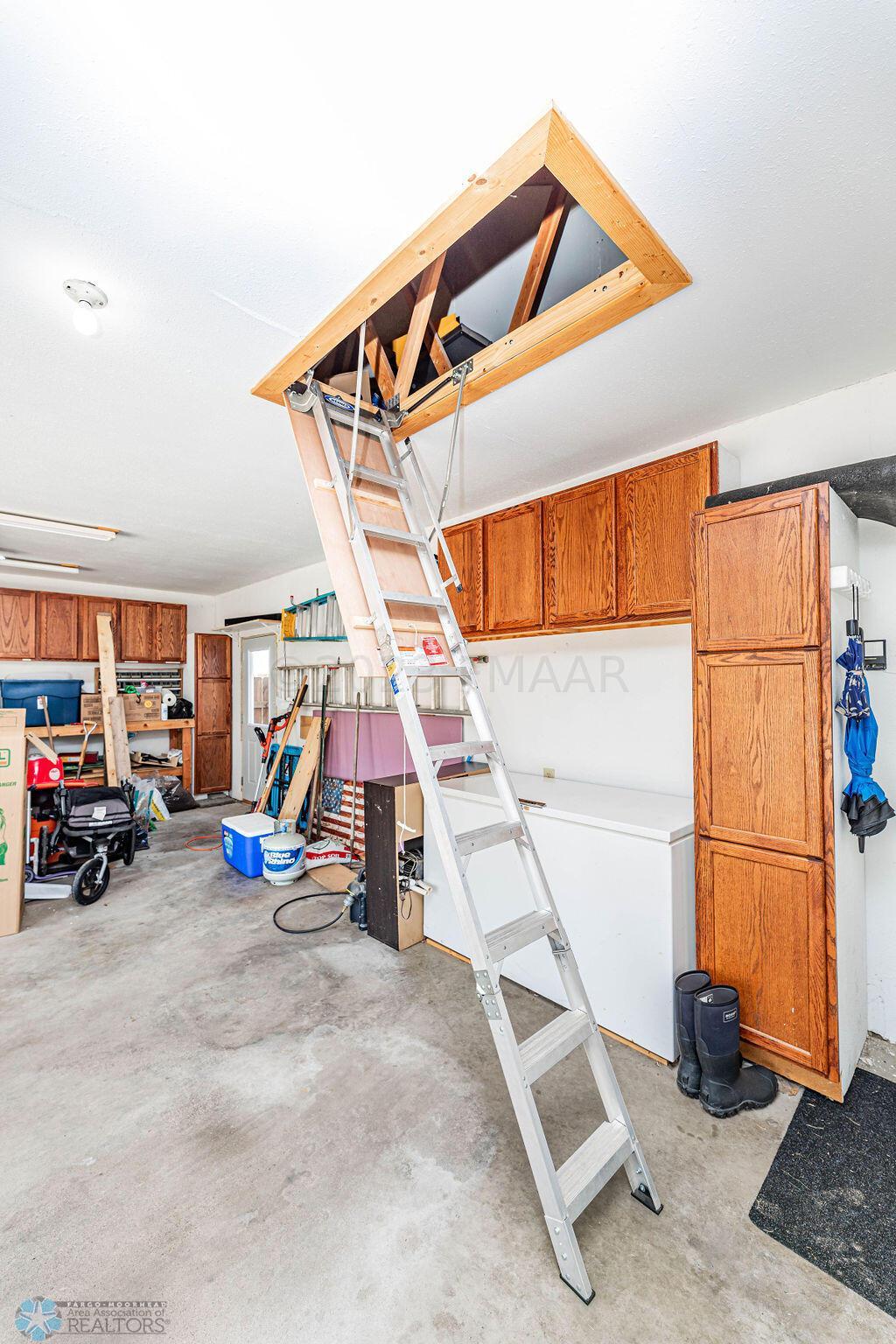 Dropdown Stairs toAttic Storage Space