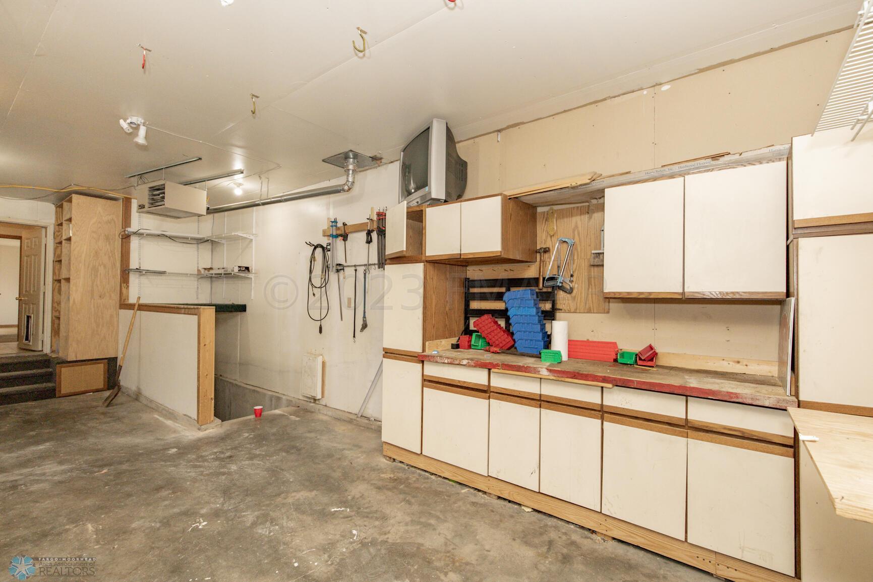 Garage storage/work area
