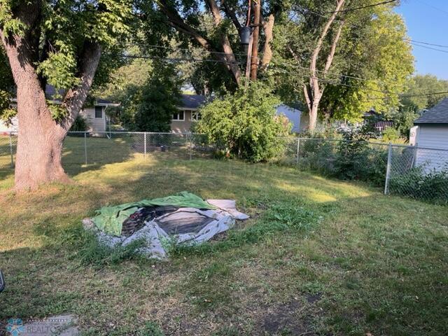 Fenced back yard