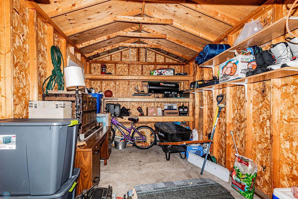 Interior of Storage Shed