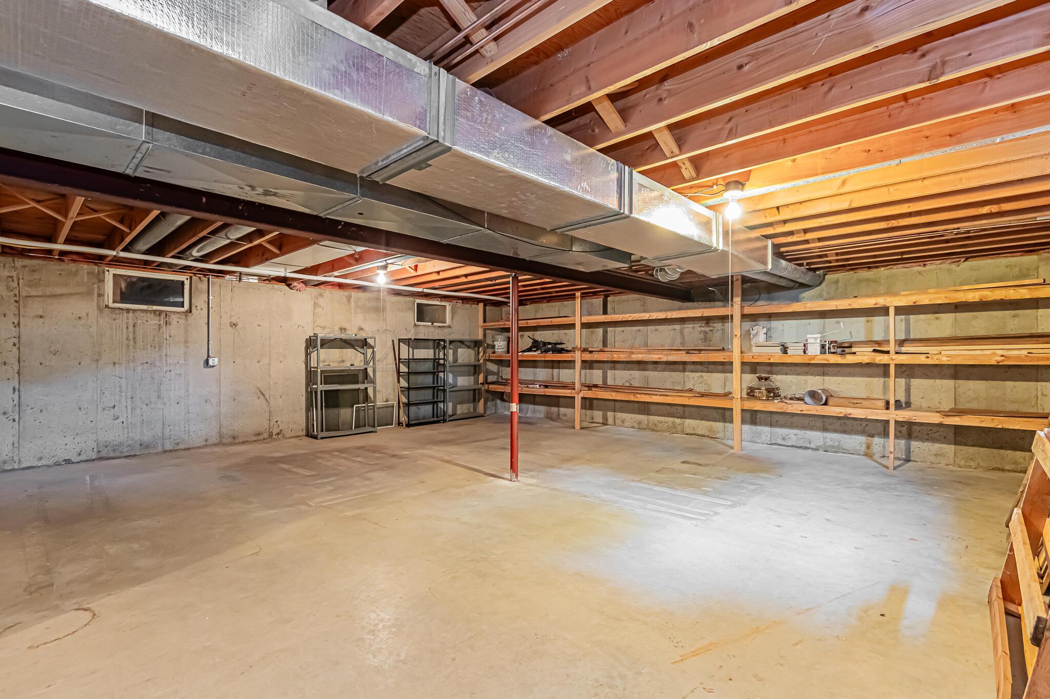 Tons of Space for Finish and Storage