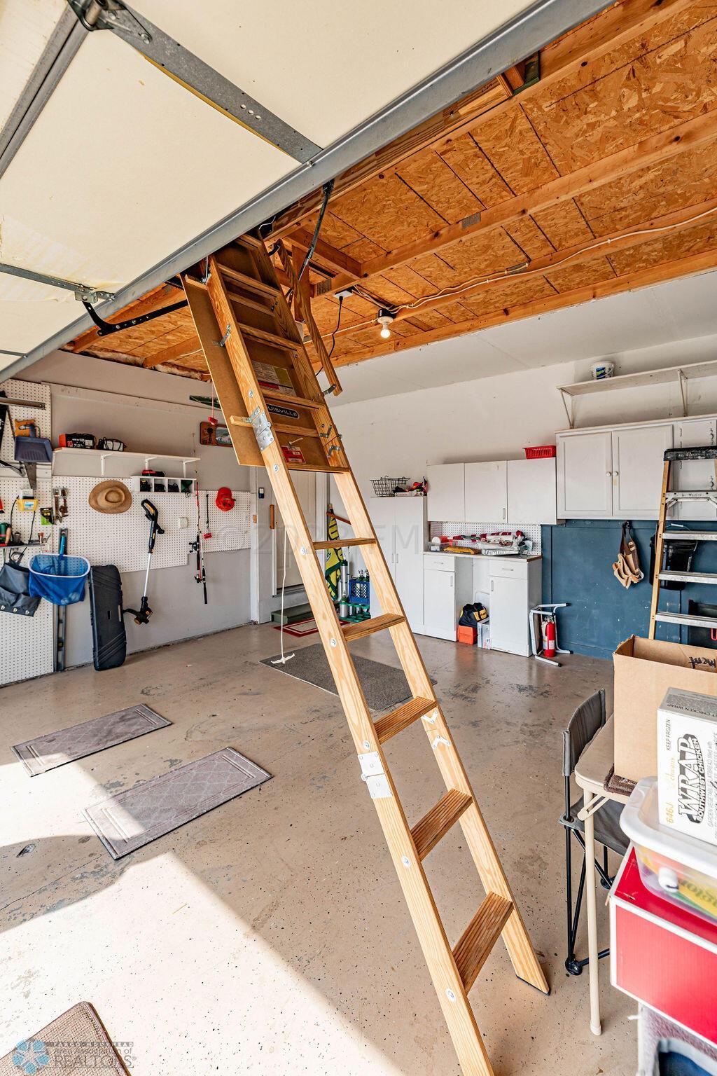 Steps to Storage Above the Garage