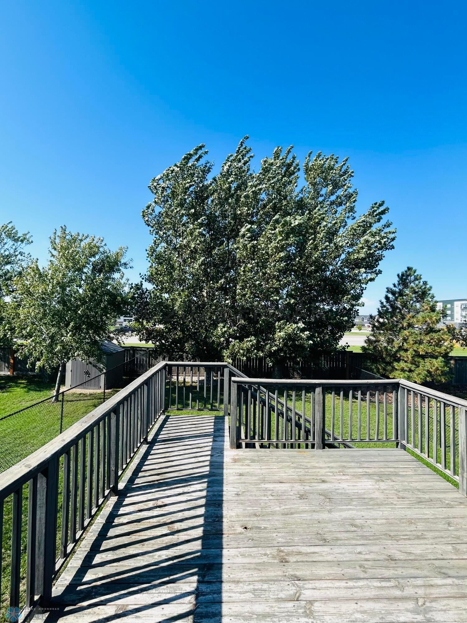 West facing deck