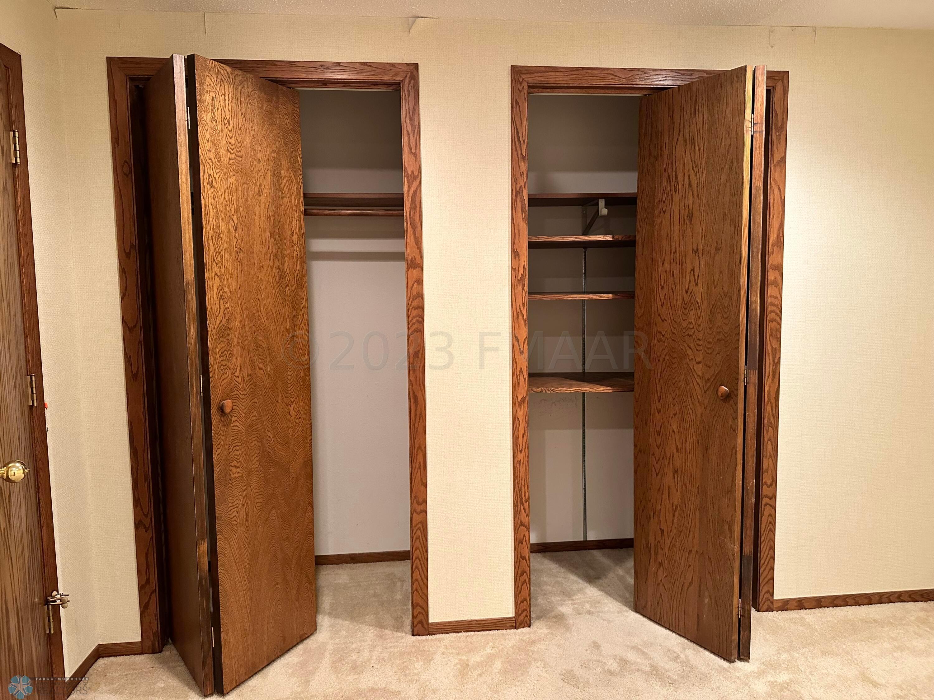 Bonus room closets