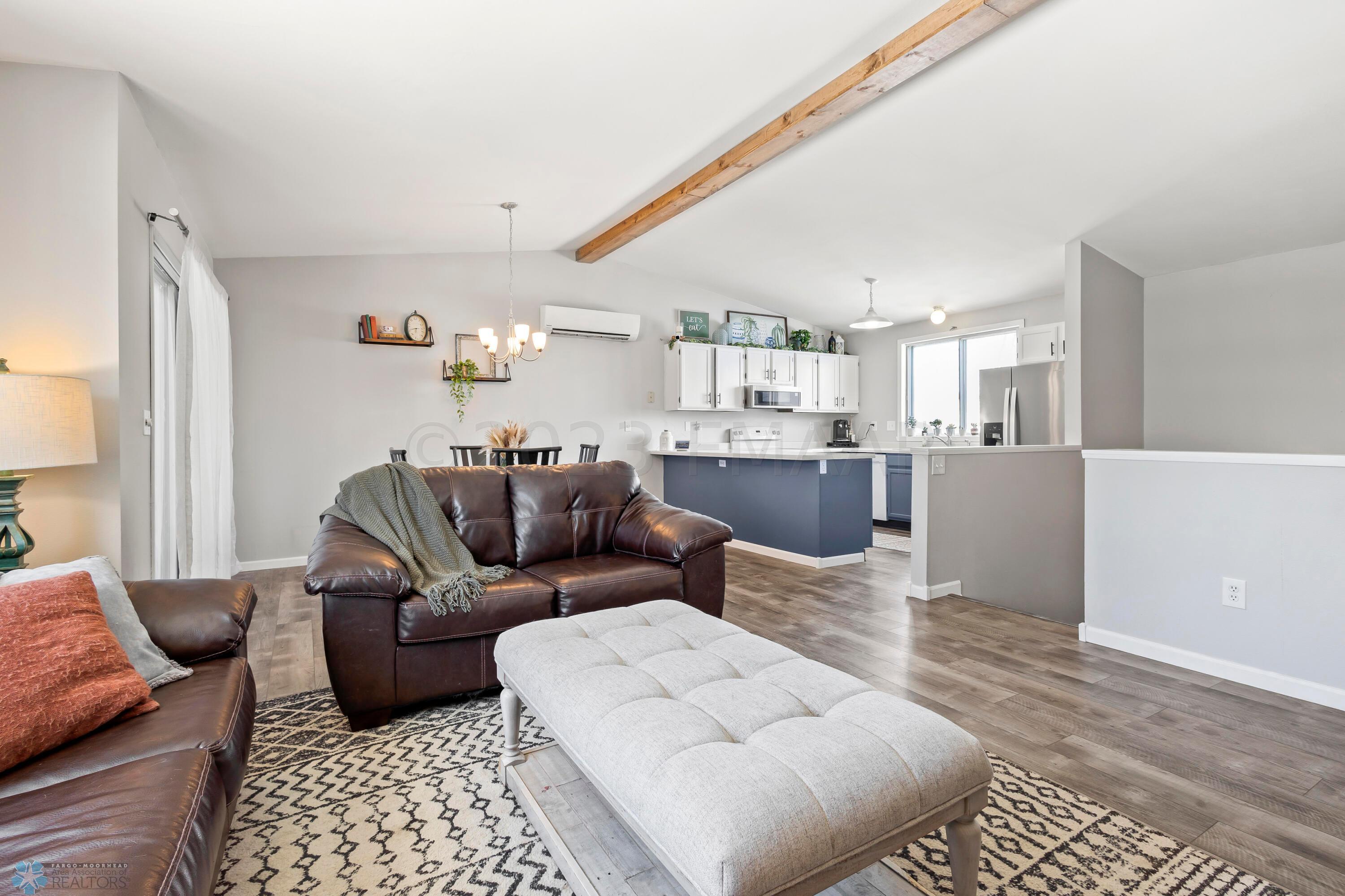 Living Room, Dining Room and Kitchen