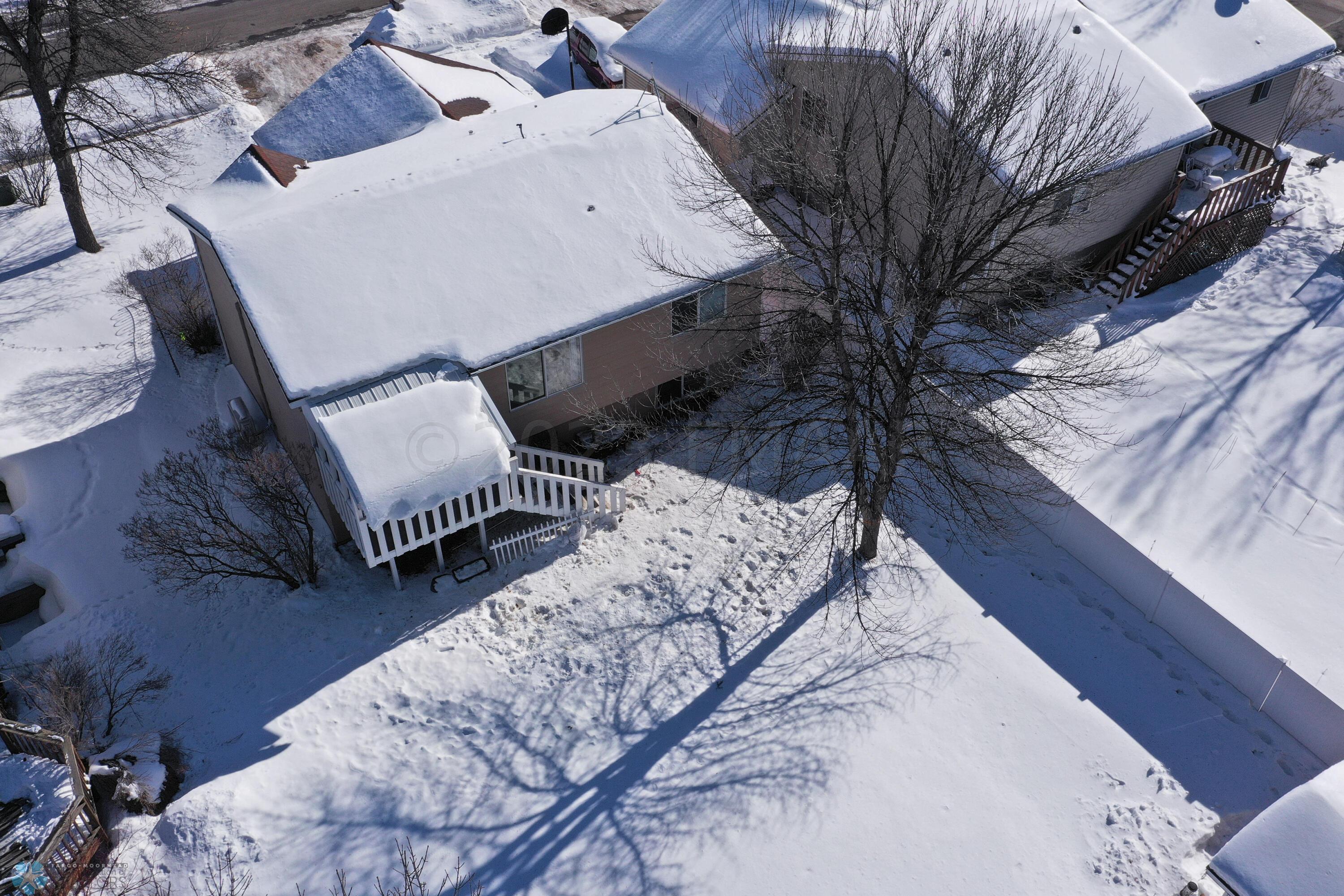 Arial view back of home
