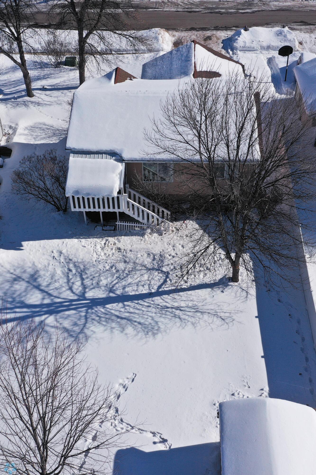 Arial view back of home