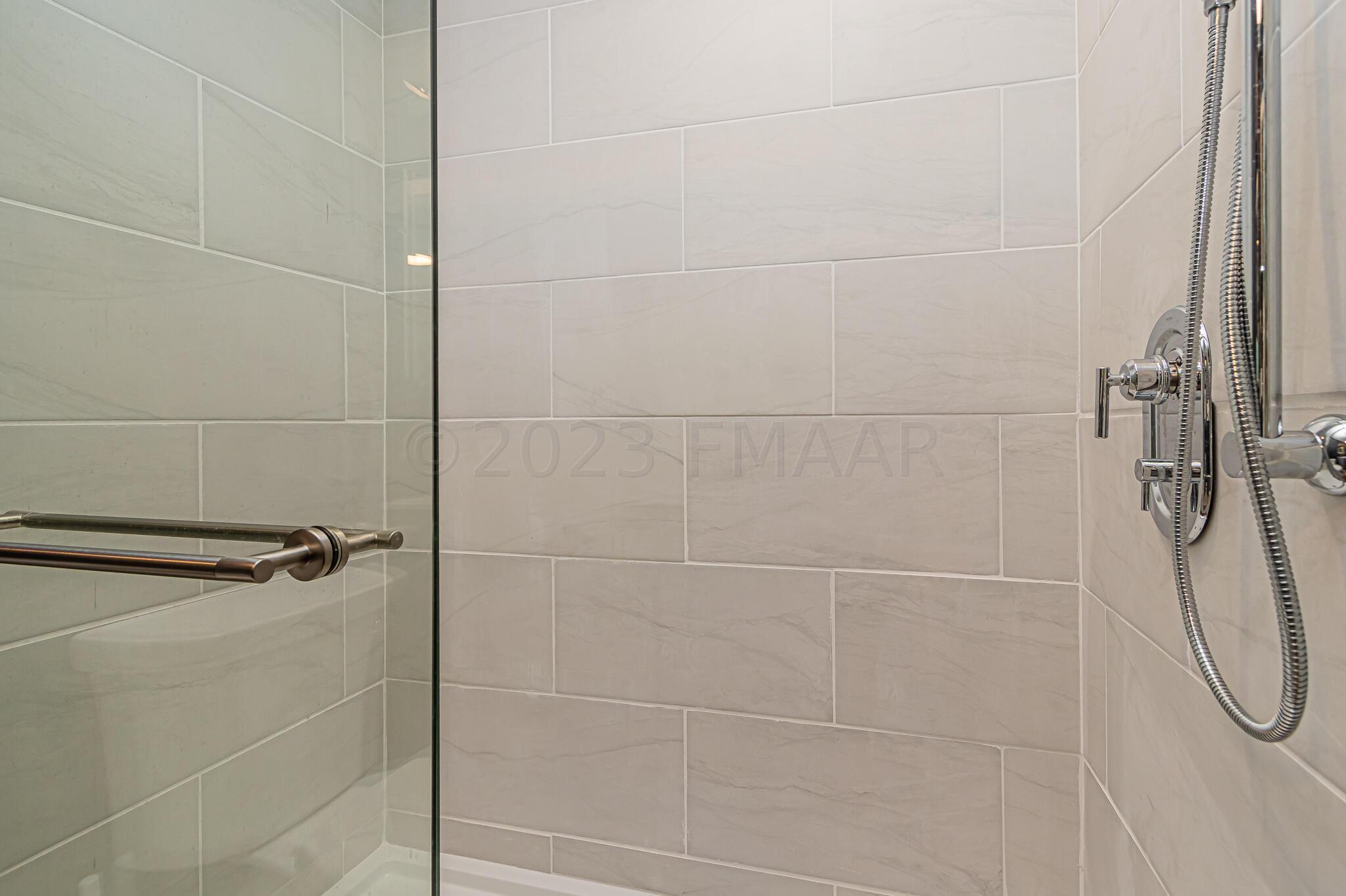 Shower lower level bathroom