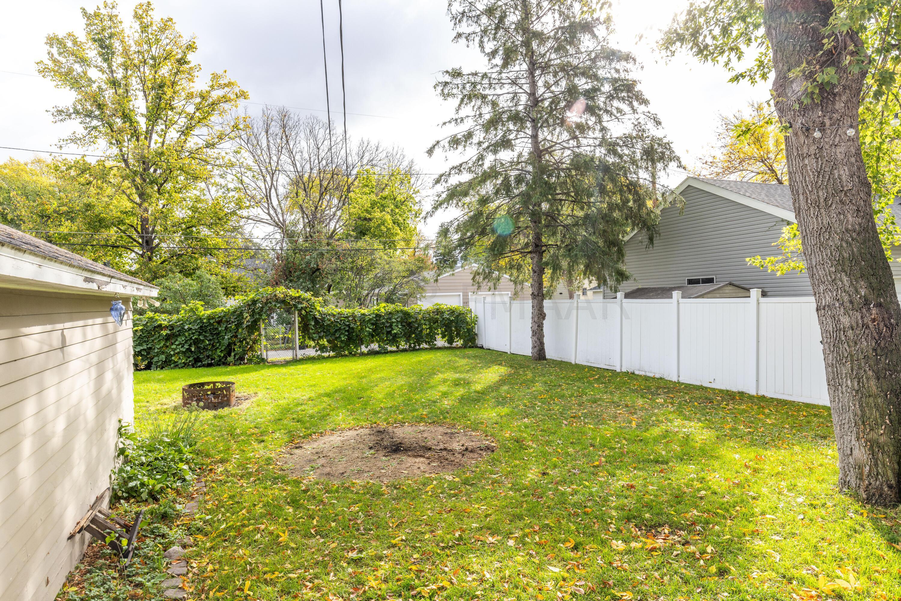Fully fenced backyard