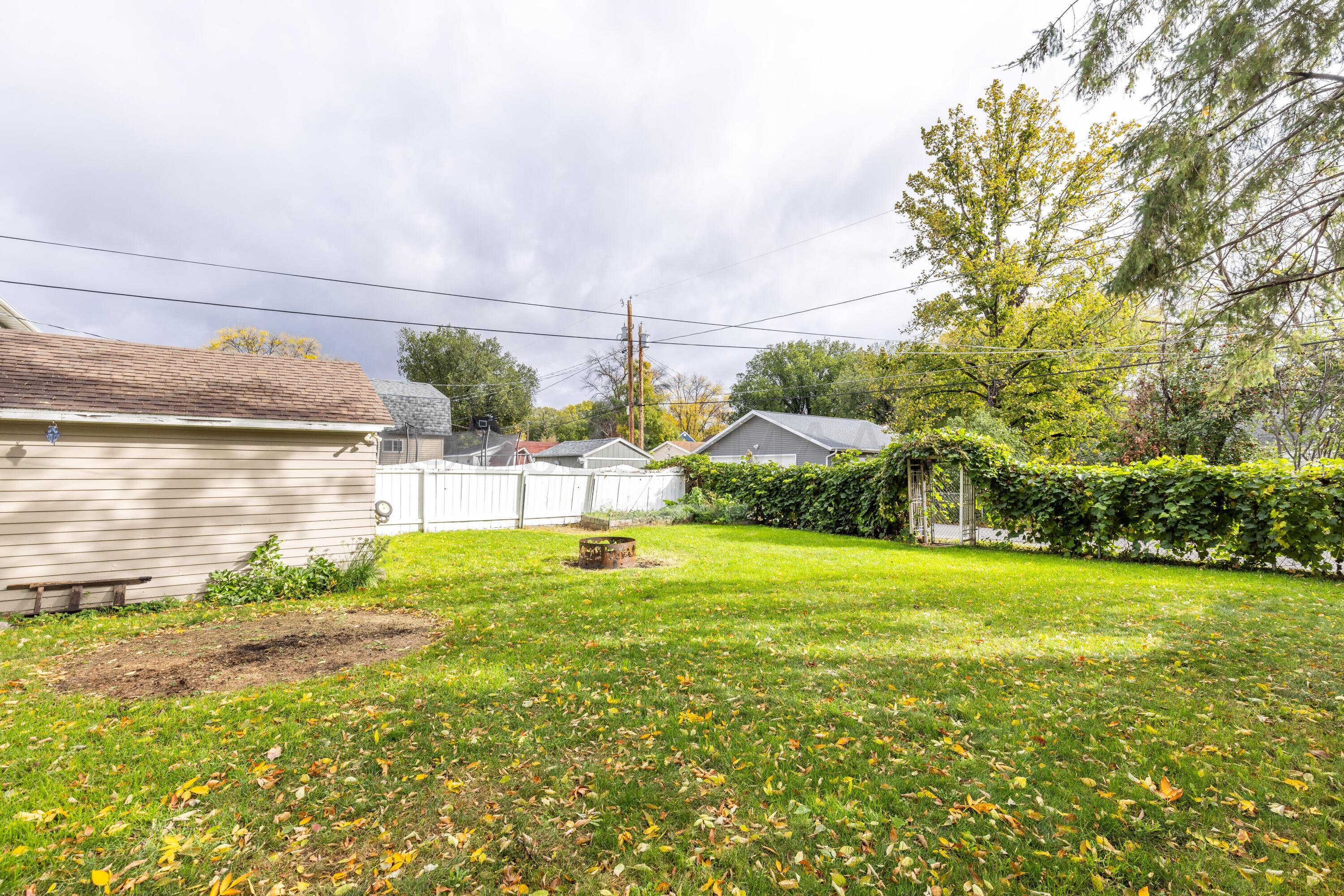 Fully fenced backyard