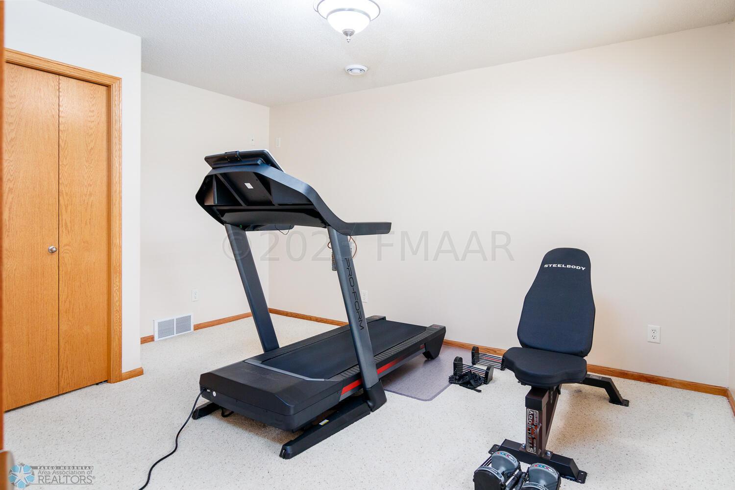 Main Floor Bedroom/workout room