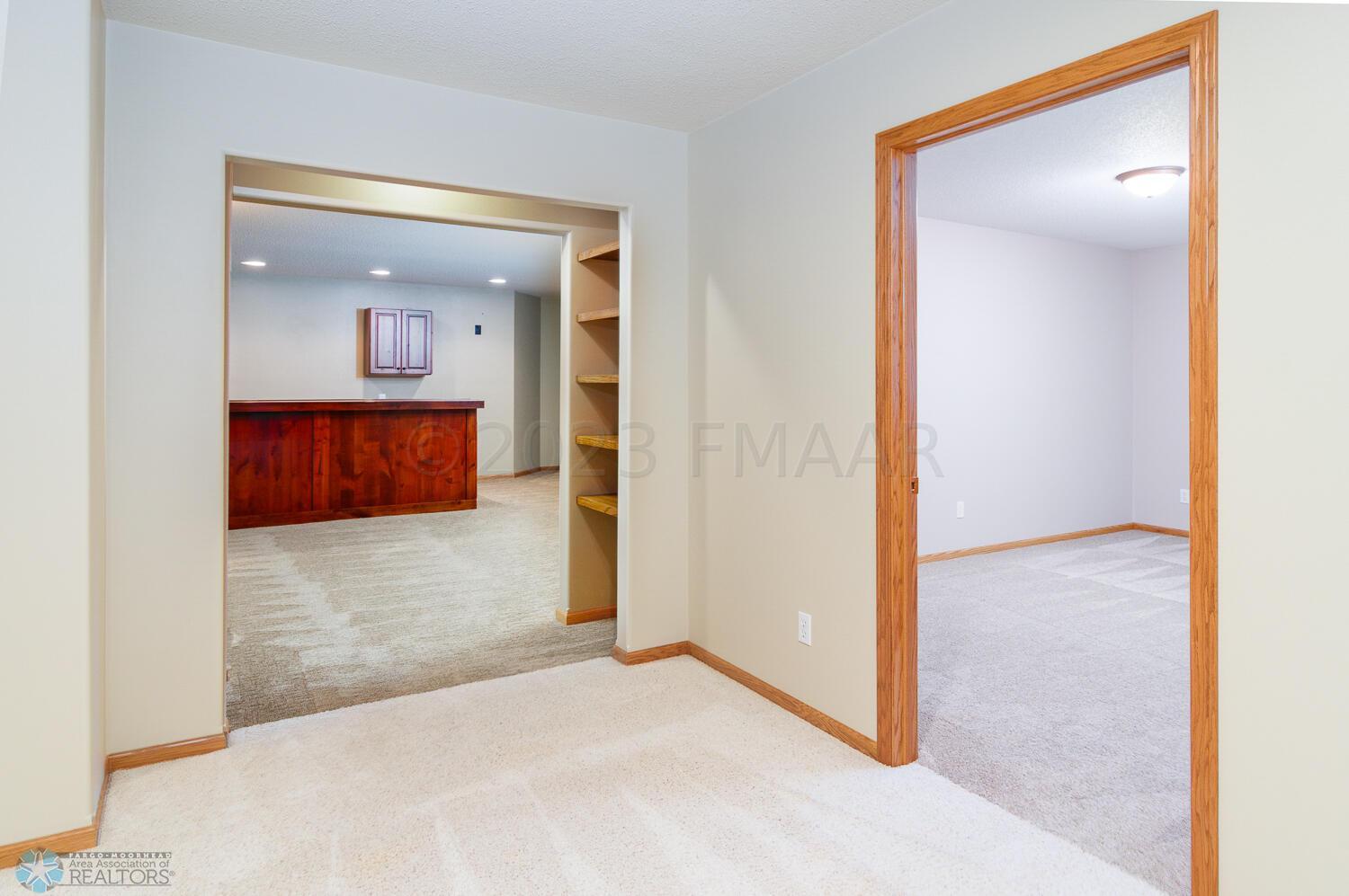 Hallway to bar/theater room