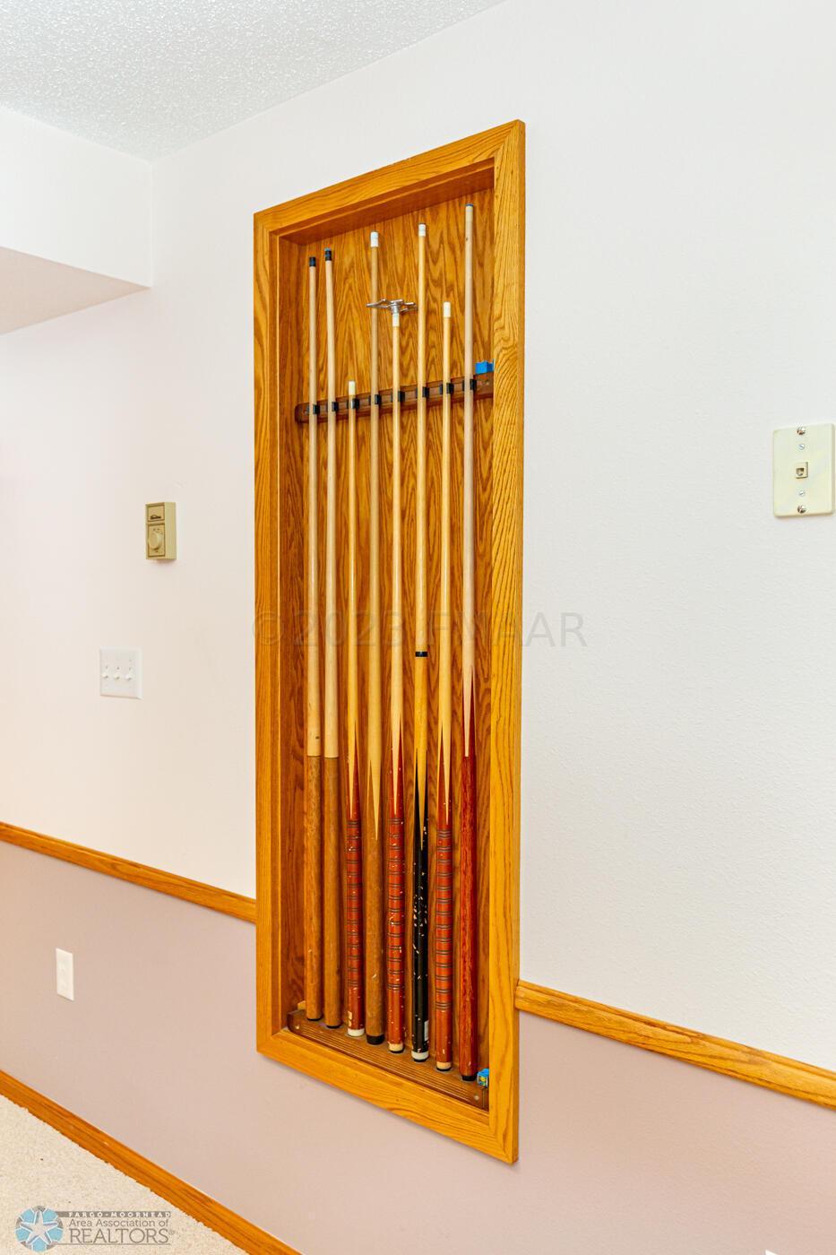Built-In Pool Cue Storage