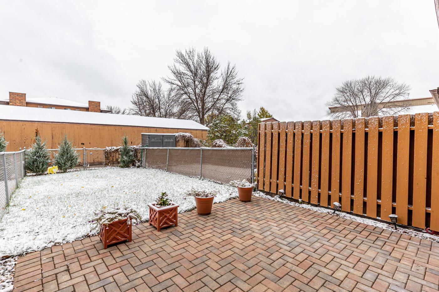 Fenced back yard