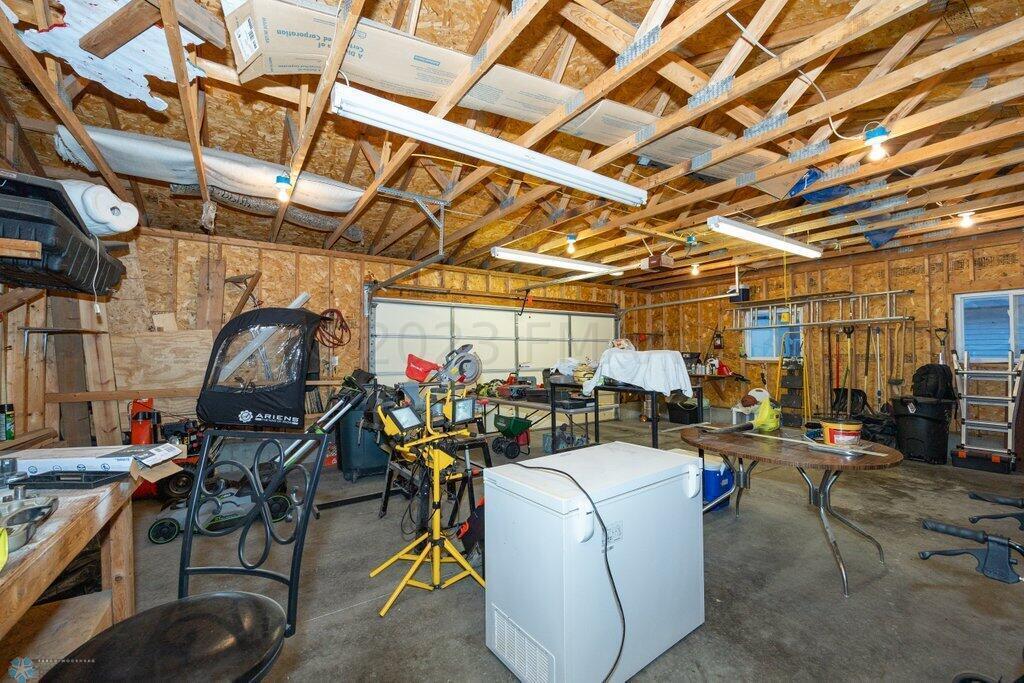 Garage with shop