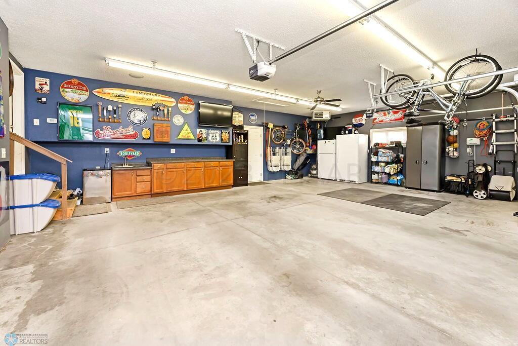 Finished garage