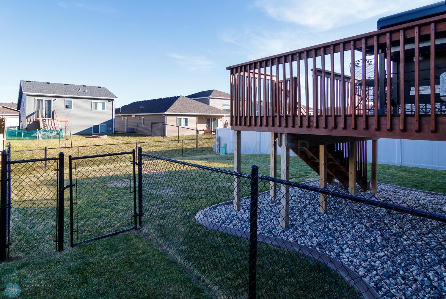 Fenced in backyard