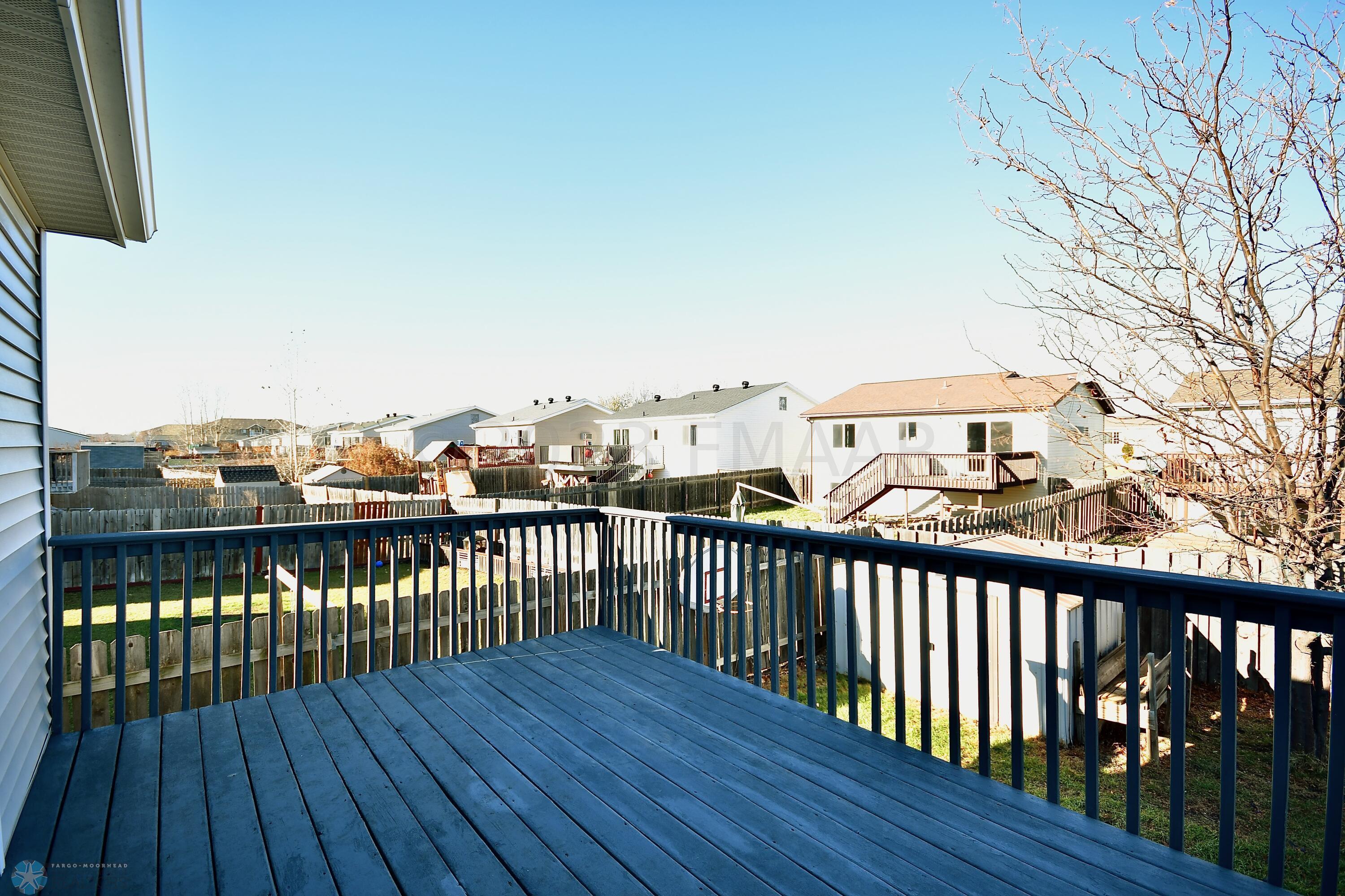 Wood Deck overlooking Neighborhood