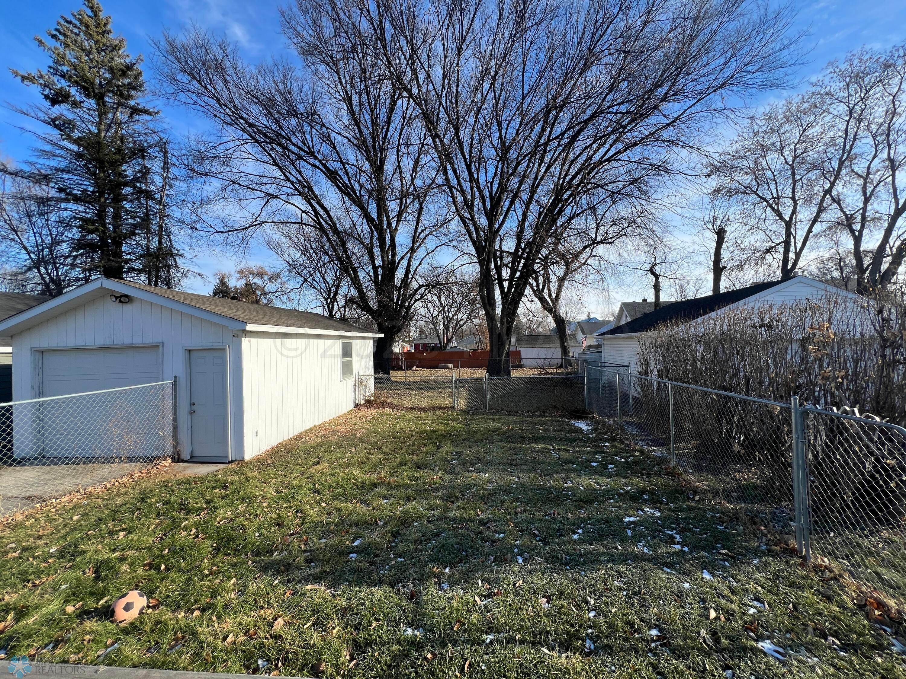 Fully fenced yard