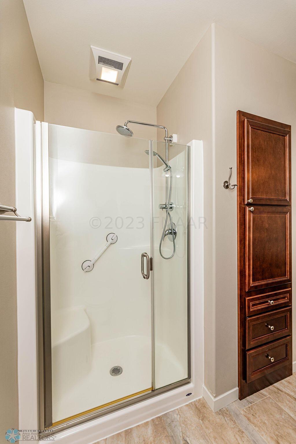 Private 3/4 walk in shower